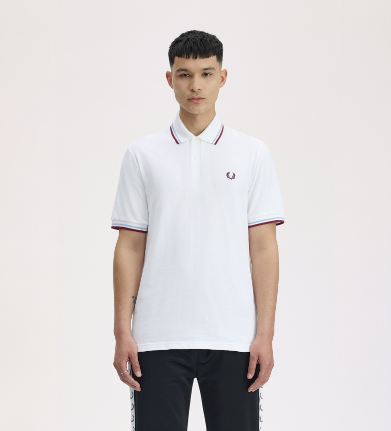 Trend Saldi Moda Fred Perry Polo Twin Tipped England bianco - Esdemarca Store moda ...