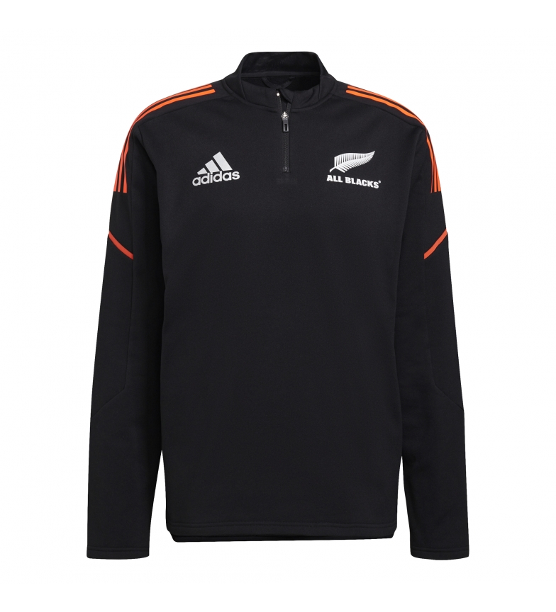 Sudadera Adidas All Blacks rugby 3 stripes full zip hoody black/carbon