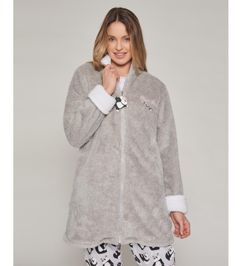 Admas Panda Yoga robe grey
