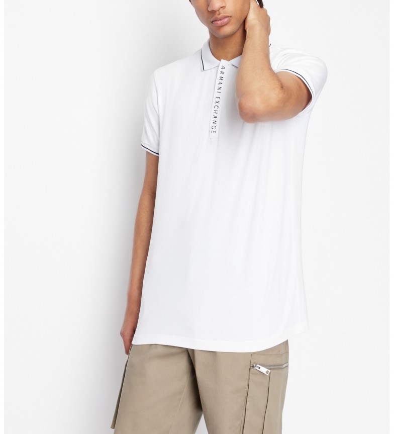Armani Exchange Polo de base blanc avec logo Esdemarca Store mode chaussures et accessoires chaussures de grandes marques et chaussures de createurs