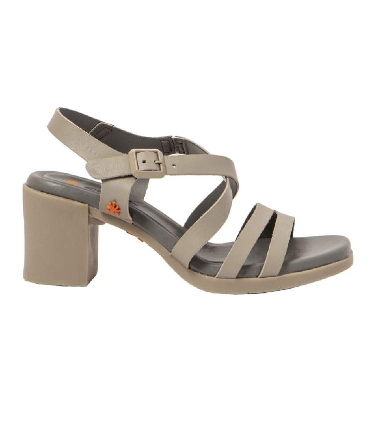 Sandales Compensées En Cuir ART - Taille 38 - Talon Haut - Occasion | Couleur Jaune | Style été