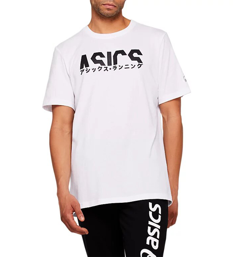 Asics Katakana T-shirt gráfica branca