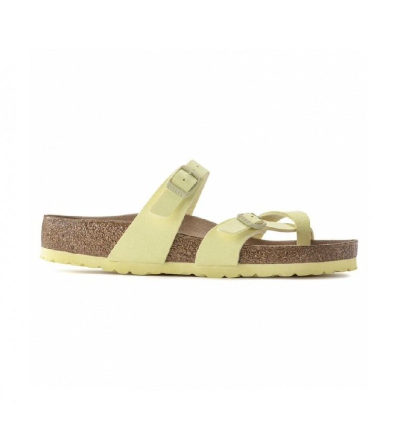 yellow birkenstocks mayari