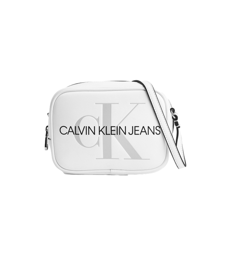 Calvin Klein Sac pour appareil photo sac à bandoulière blanc -18x13x7cm