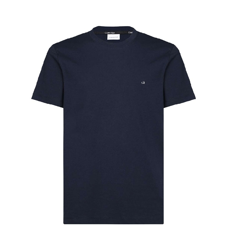Calvin Klein T-shirt en coton avec logo brodé marine