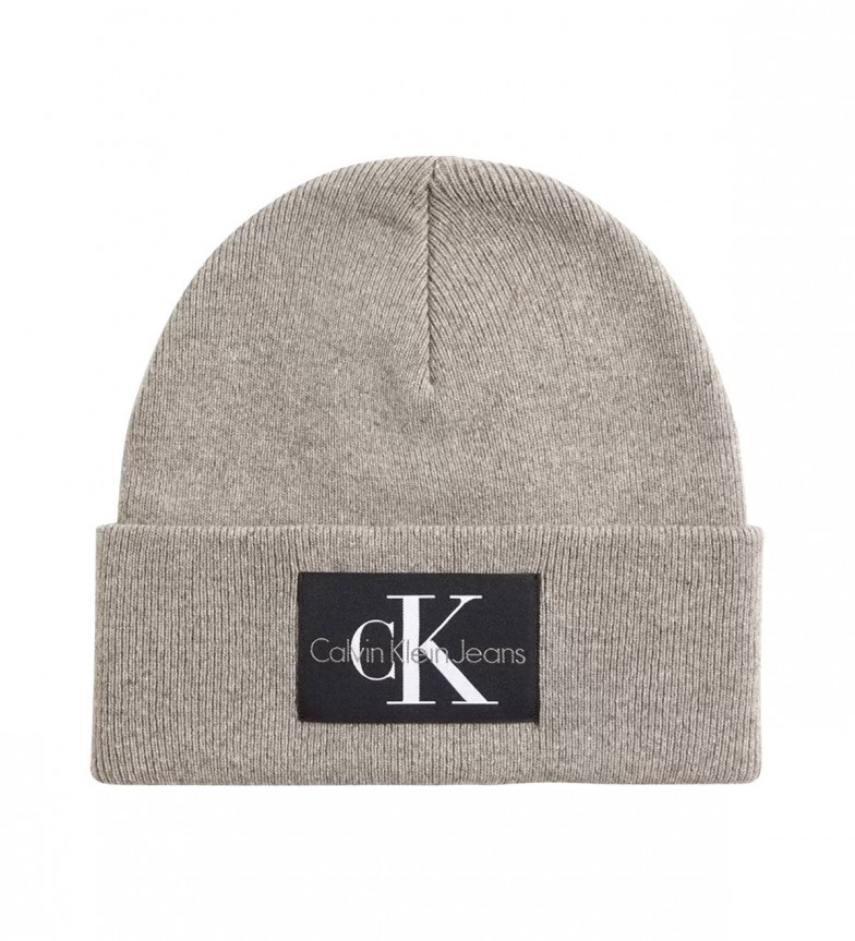 Calvin Klein Grey Wool Blend Knitted Hat - ESD Store fashion, footwear and  accessories - best brands shoes and designer shoes