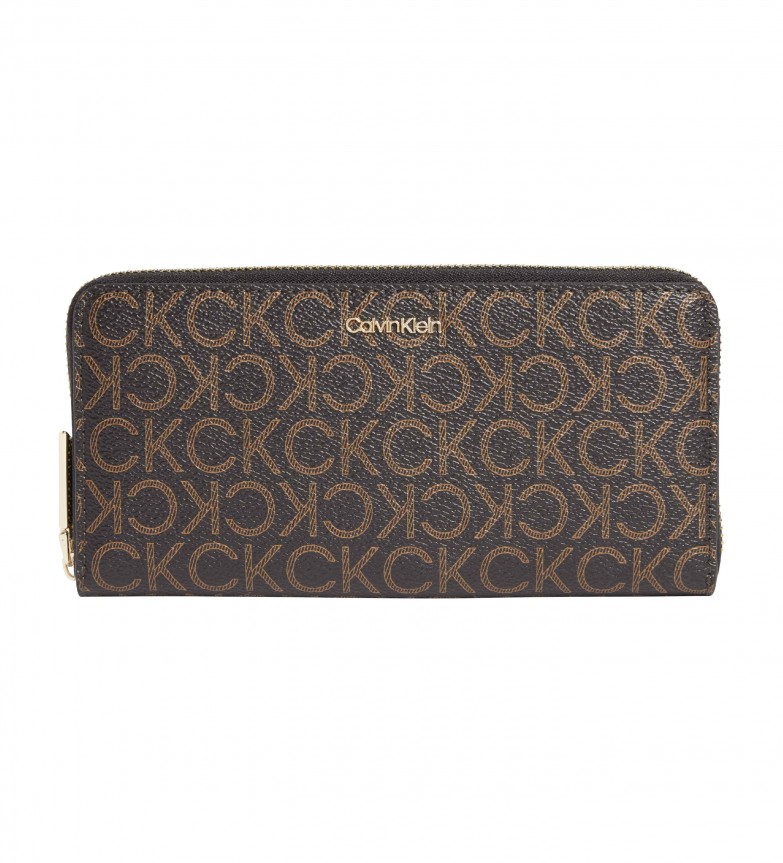 Calvin Klein Wallet Ck Must Z/A Wallet Lg Mono brown - ESD Store fashion,  footwear and accessories - best brands shoes and designer shoes
