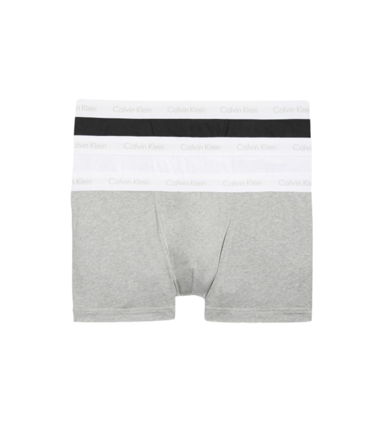 Calvin Klein 3 Pacotes de Boxers Grandes - Cotton Stretch preto