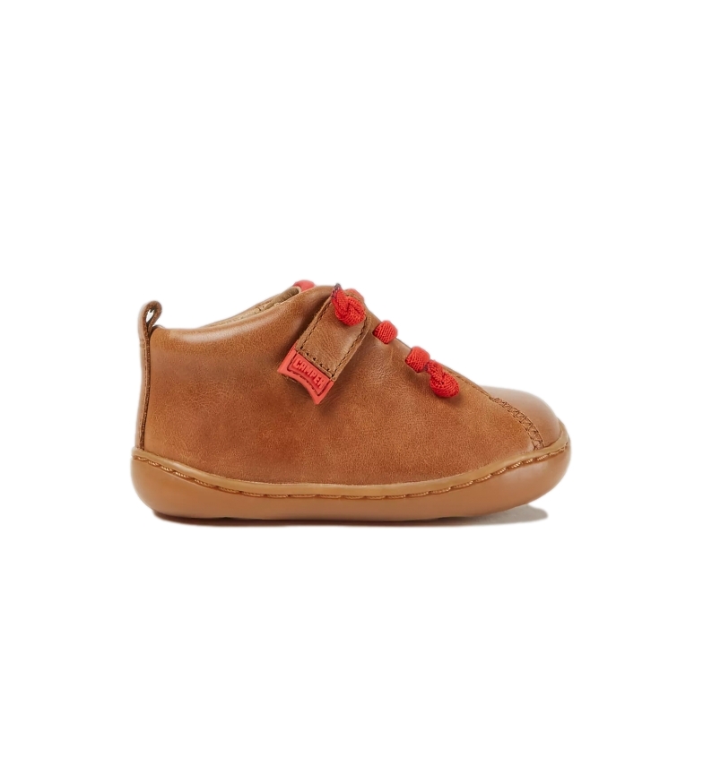 CAMPER Peu brown leather ankle boots
