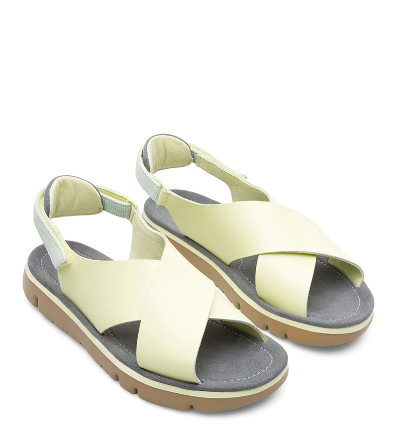 Piel De Amarillo Camper Sandalias Oruga kXPZiu