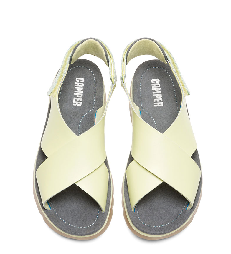 Piel De Amarillo Camper Sandalias Oruga kXPZiu