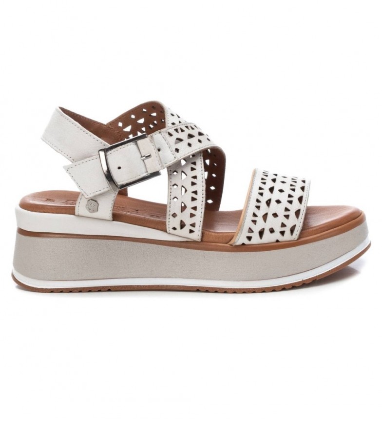 Carmela Leather sandals 160662 greyish white - ESD Store fashion ...