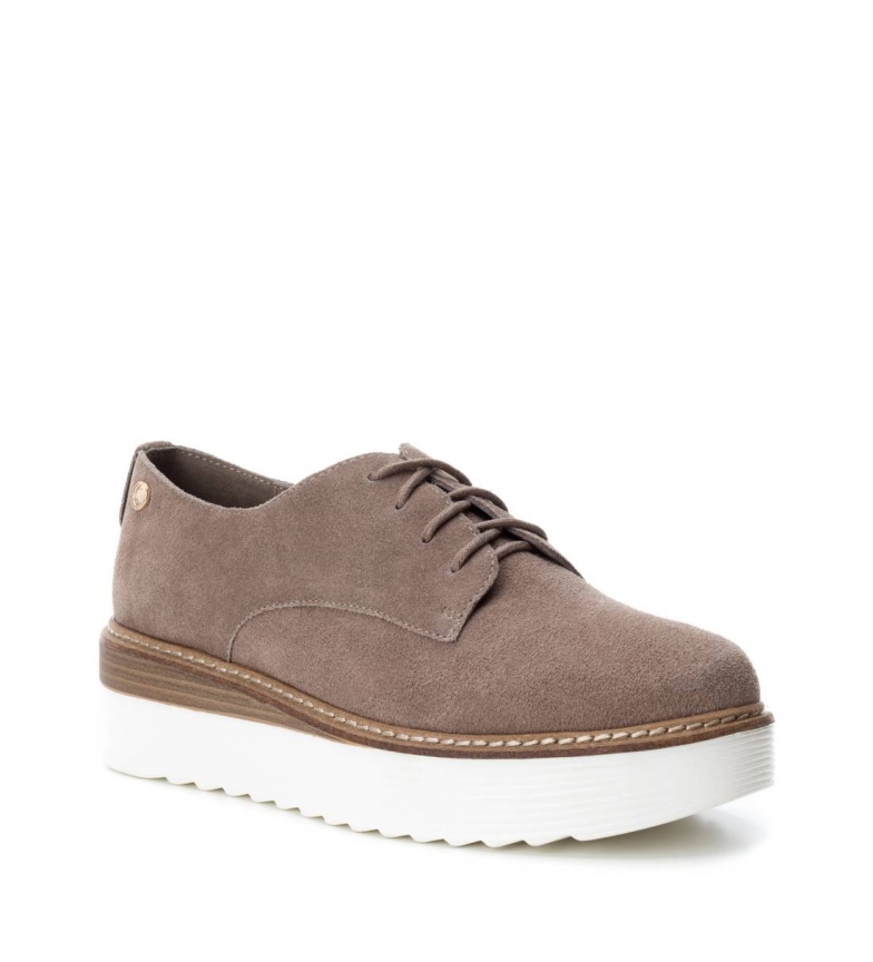 Zapatos De Carmela Oxfordaltura Serraje Plataforma5cmTaupe OX8n0PkwZN