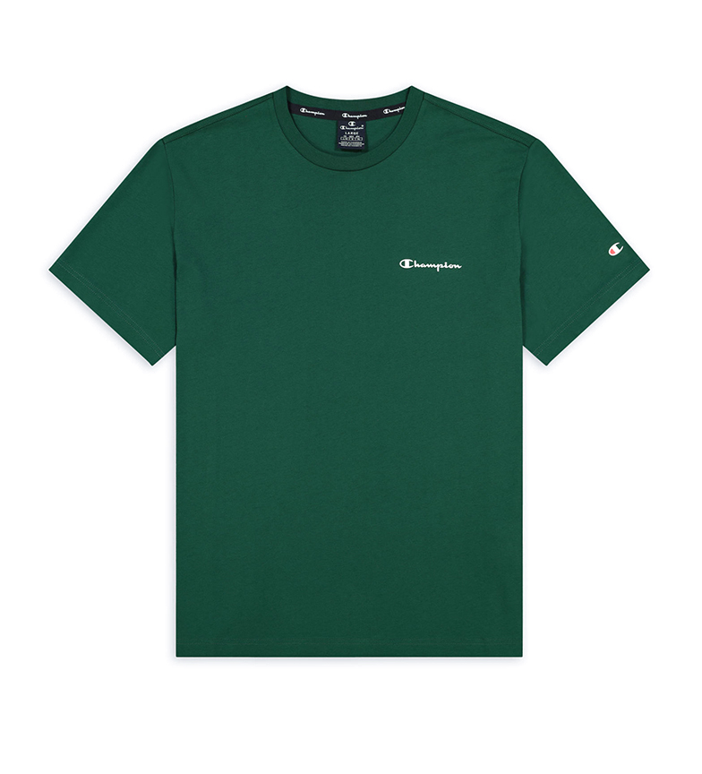 Champion T-shirt in maglia con logo piccolo verde