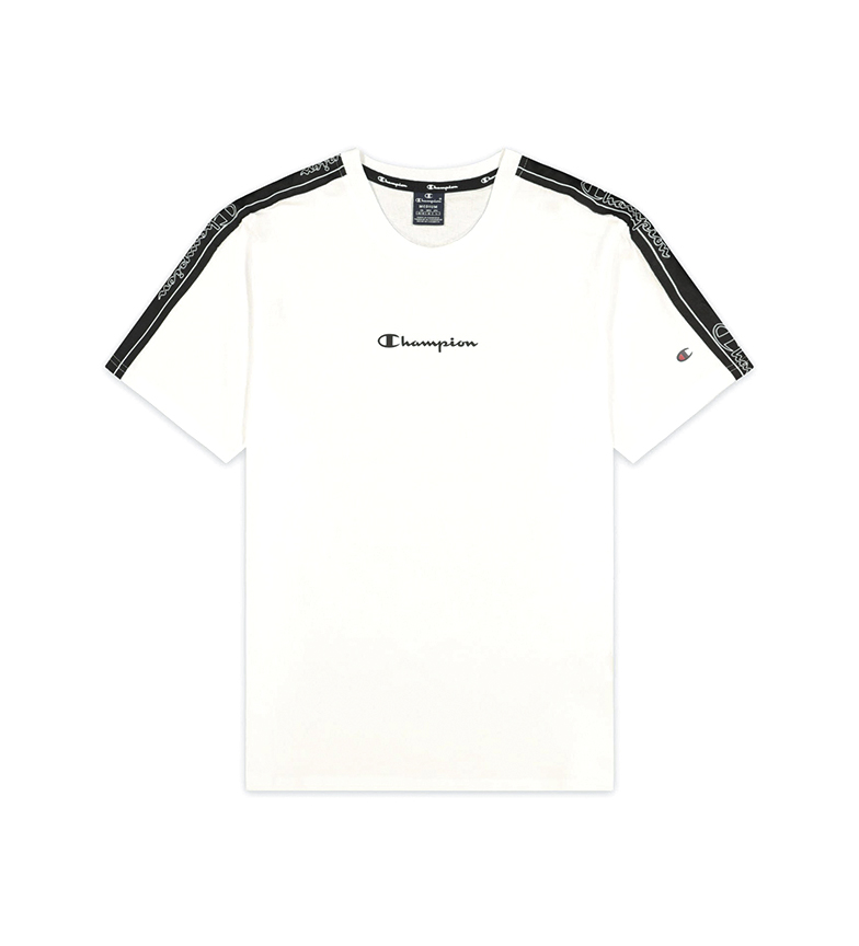 Champion Camiseta Jacquard Logo Tape Jersey blanco