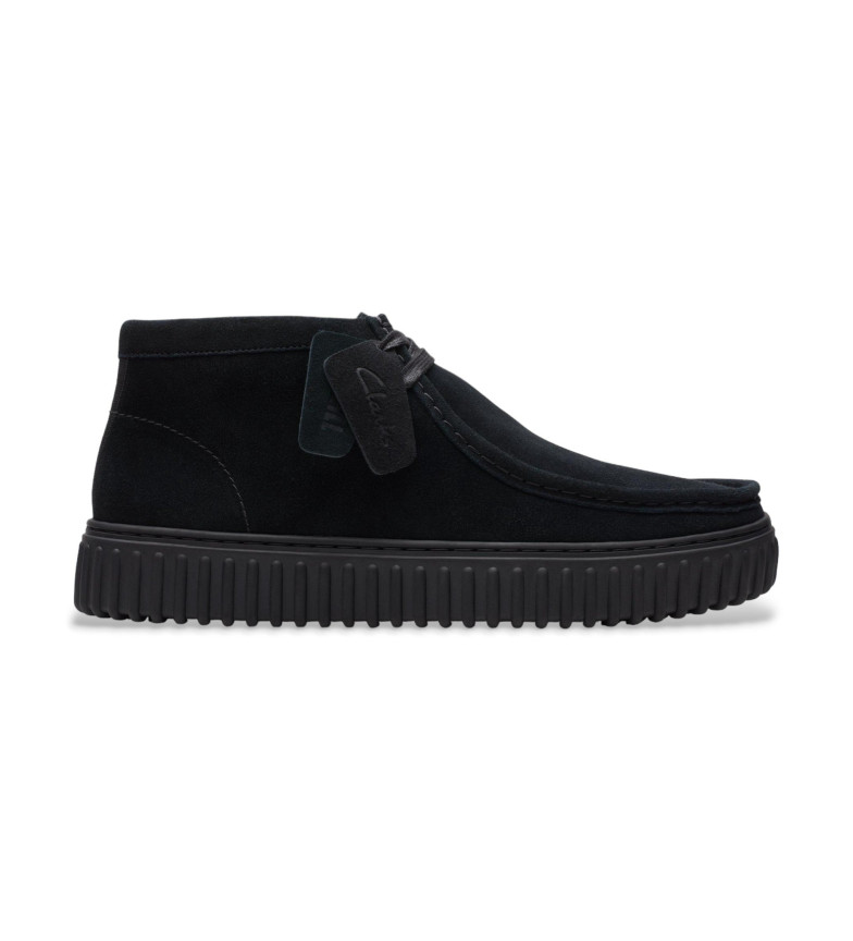 Clarks Torhill Hi Leather Shoes czarny - Sklep Esdemarca z
