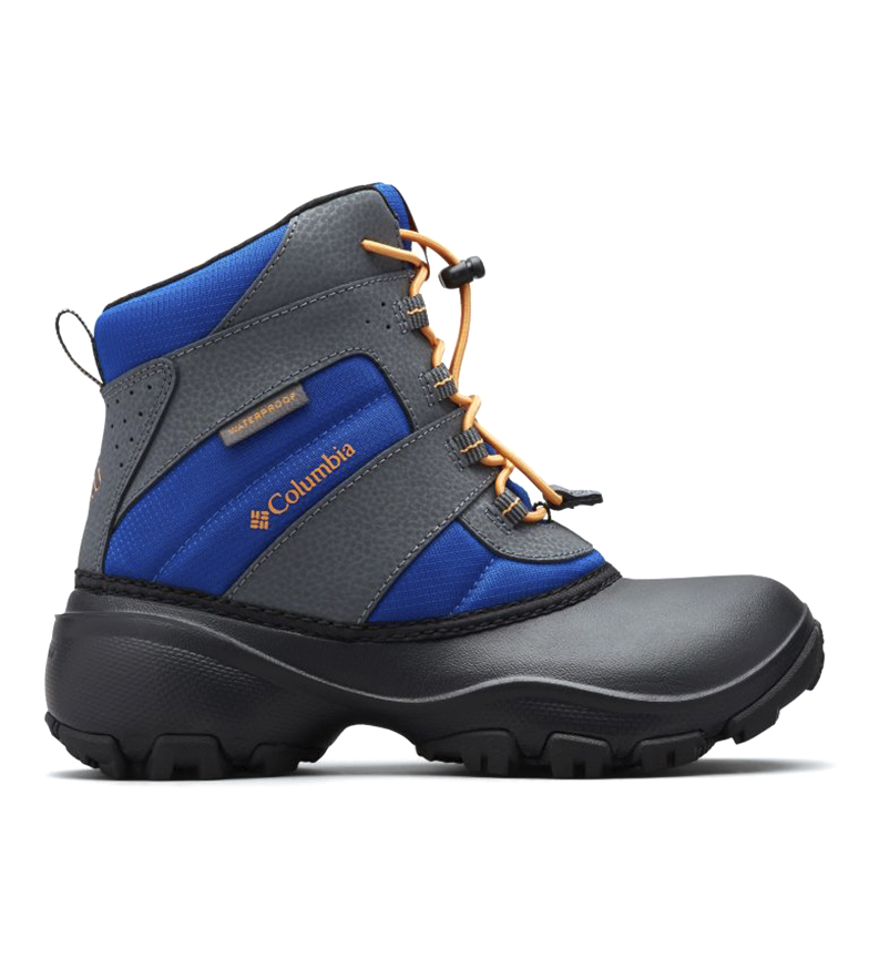 Columbia Youth Rope Tow III Bottes en cuir imperméables, bleu