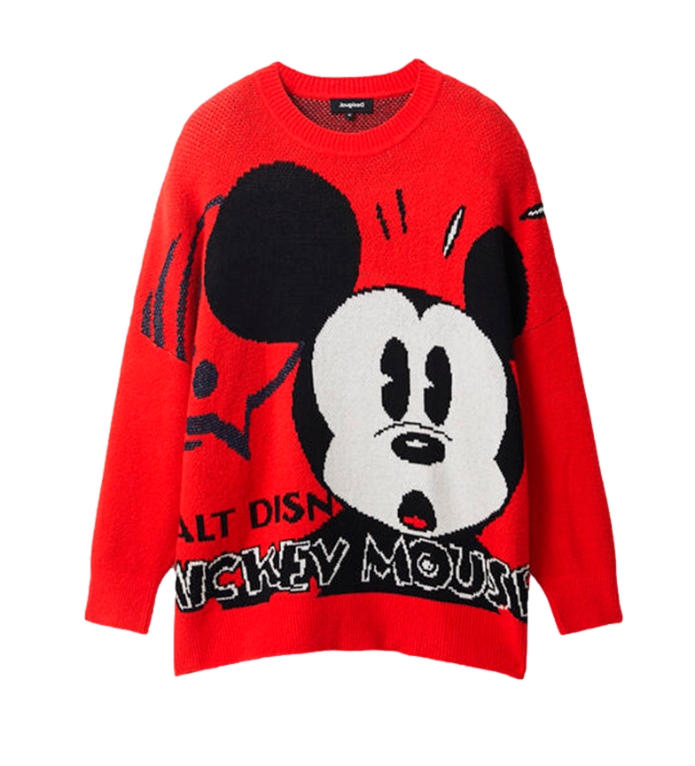 Desigual Mickey Mouse red sweater
