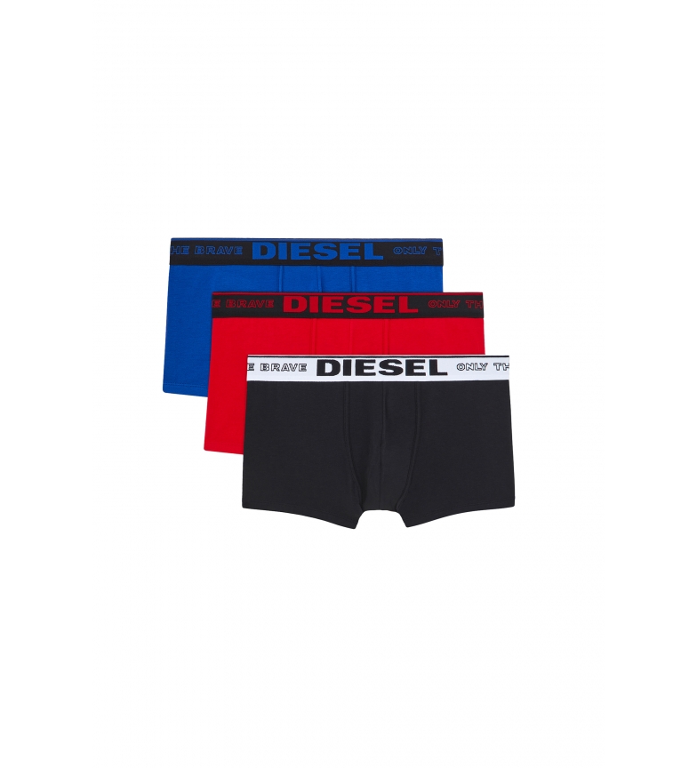 Diesel Pack de 3 boxers Damien negro, rojo, azul