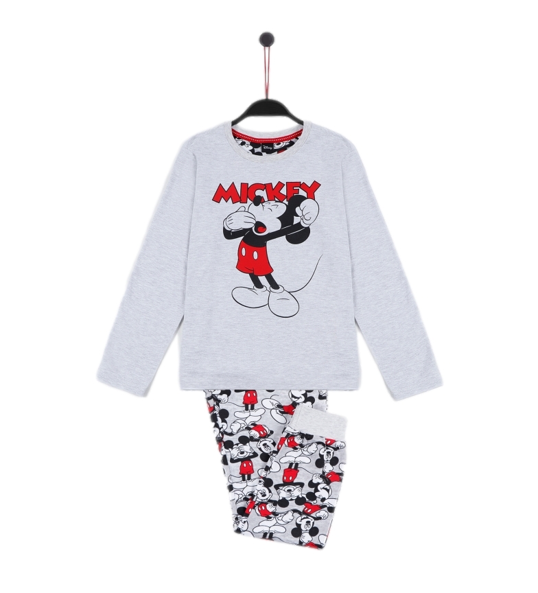 Disney Pijama Mickey gris jaspeado, multicolor
