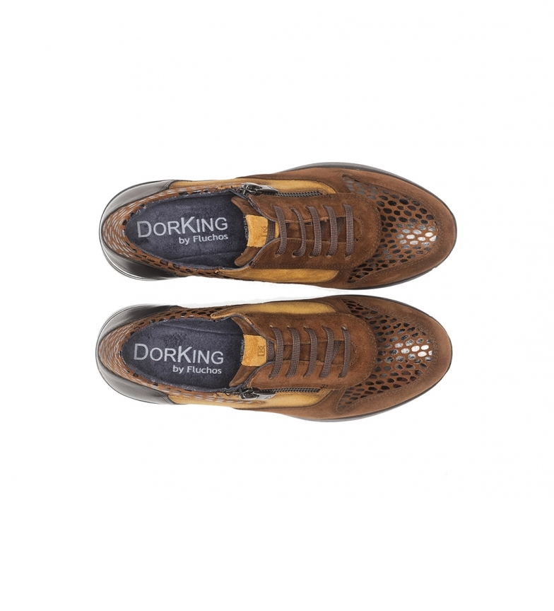 Dorking Zapatillas de piel D8590ISCI2 marrón - Altura cuña 5cm - - Tienda  Esdemarca moda, calzado y complementos - zapatos de marca y zapatillas de  marca