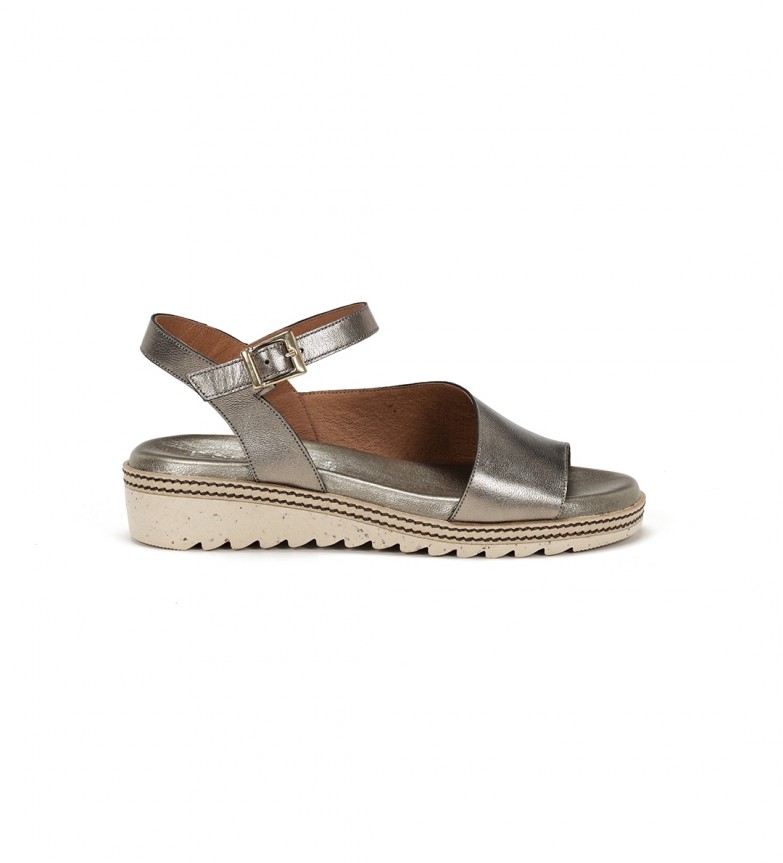 Dorking by Fluchos Silver Espe Leather Sandals - ESD Store fashion ...