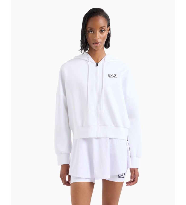 Ea7 white sweatshirt sales