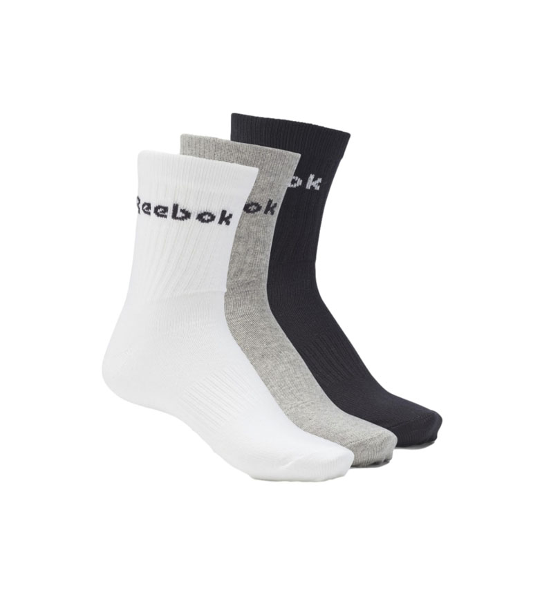 Reebok Pack de 3 Calcetines deportivos Active Core blanco, gris, negro