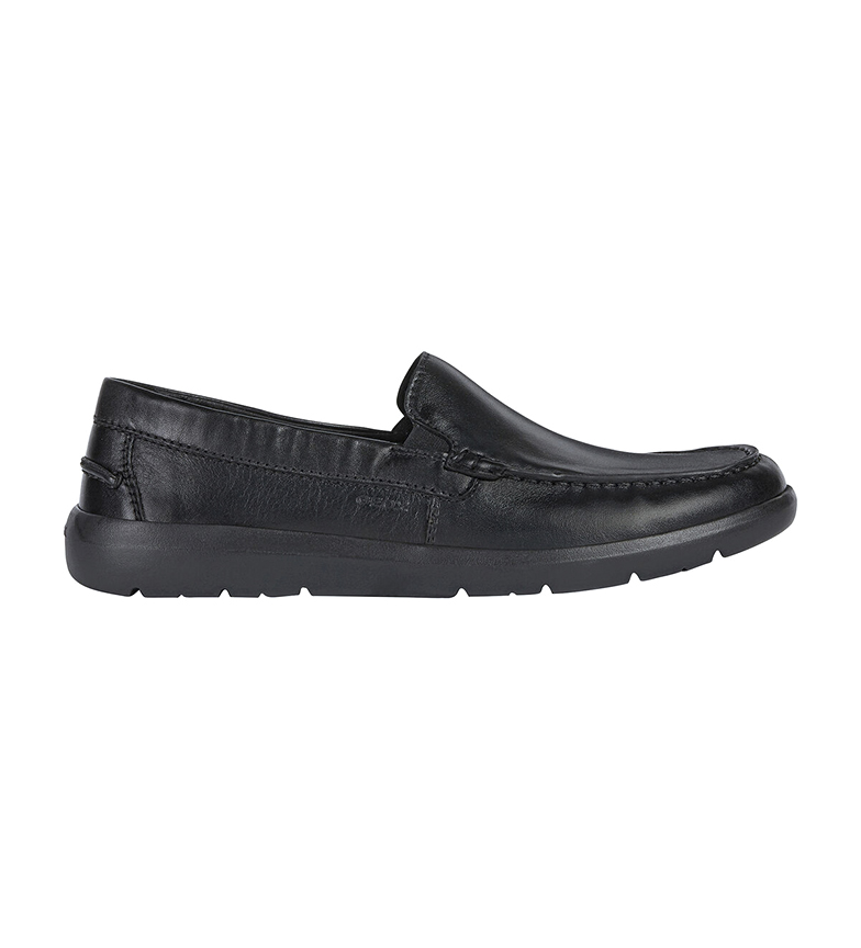 GEOX Leitan leather loafers black