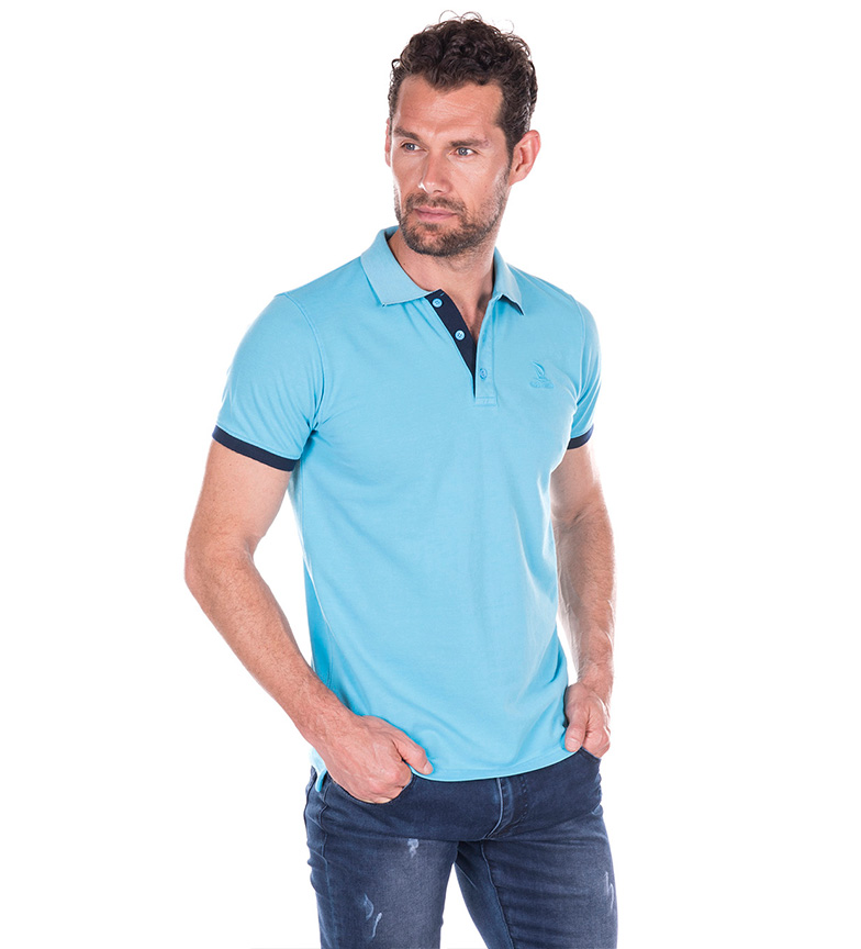 Vel Polo Turquesa Giorgio Di Mare D9YeW2bEHI