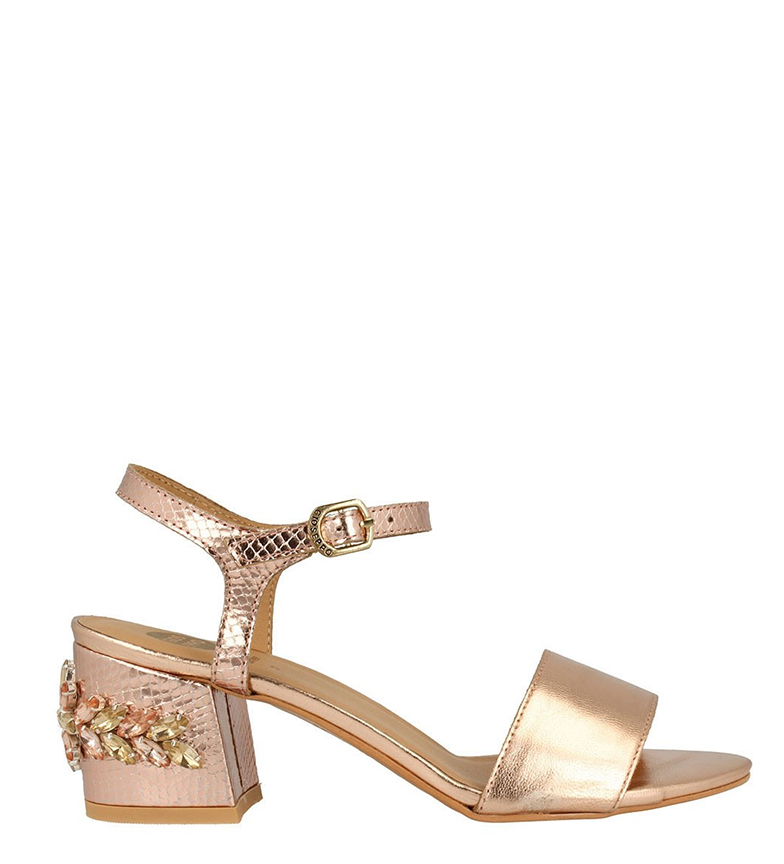 Natty Gioseppo De Broncealtura Tacn6cm Piel Sandalias HIW2De9YE