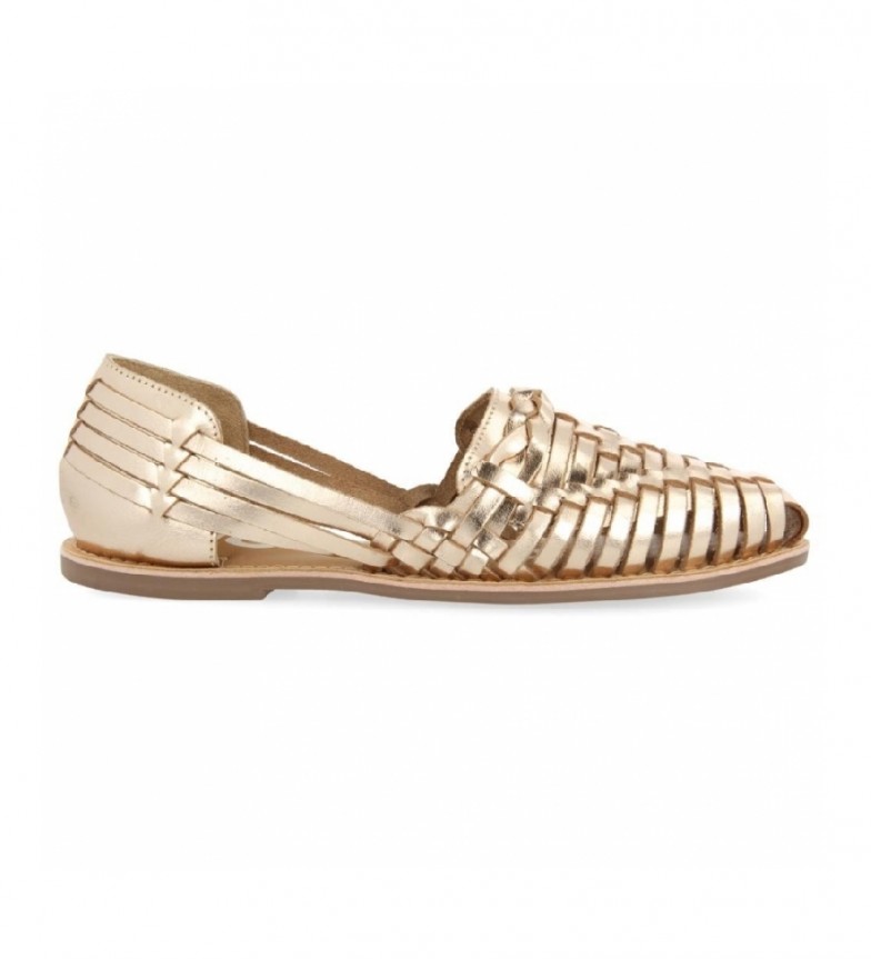 Gioseppo Desio gold leather ballerinas - ESD Store fashion, footwear ...
