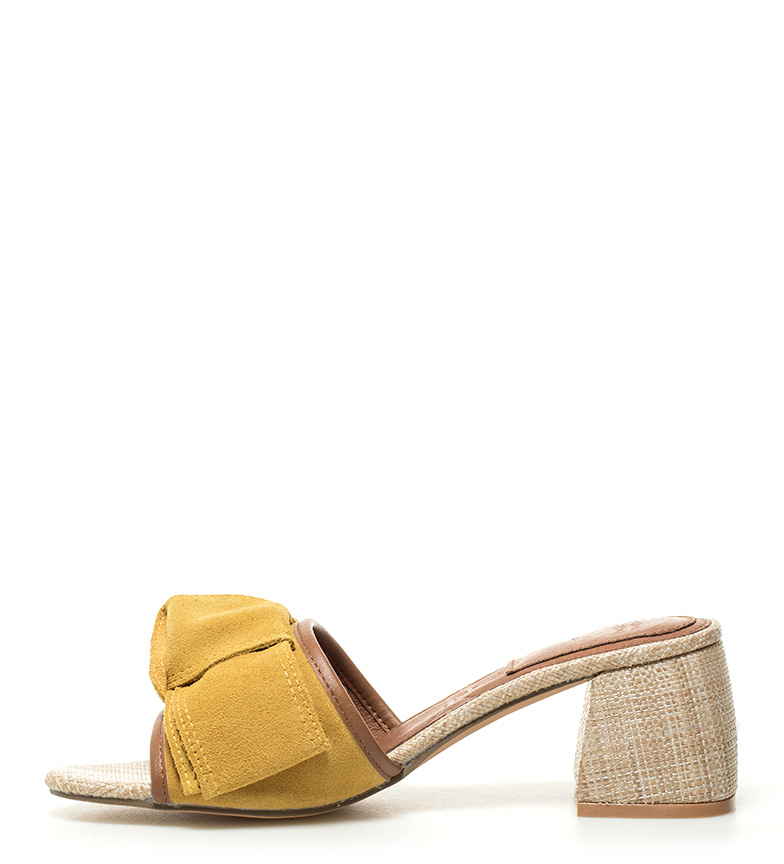 Mostazaaltura Piel 5cm De Sandalias Gioseppo Mirtel Tacn6 nOw0Pk
