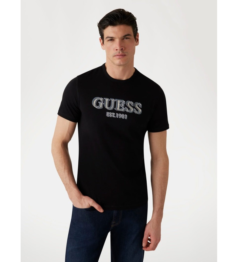 guess-camiseta-logo-negro-
