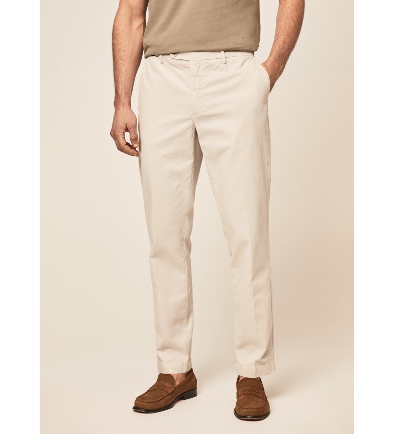 Hackett Core Sanderson Fit Classic beige trousers ESD Store fashion