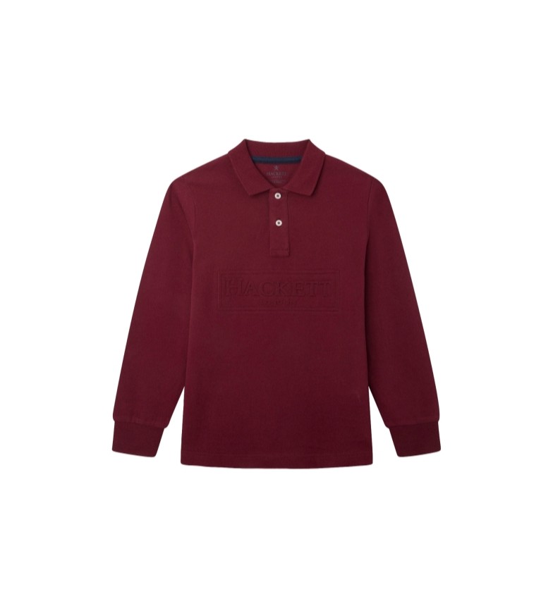 HACKETT Polo Emboss Bordeaux - ESD Store fashion, footwear and ...