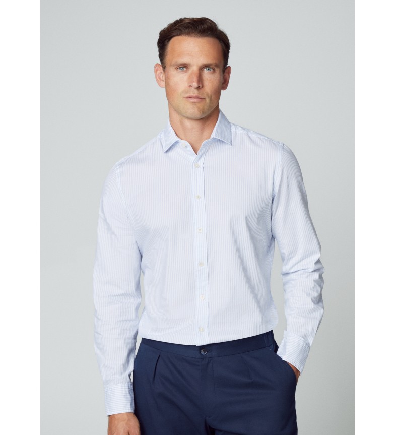 Hackett Shirt Fit Slim Stripes blue - ESD Store fashion, footwear and ...
