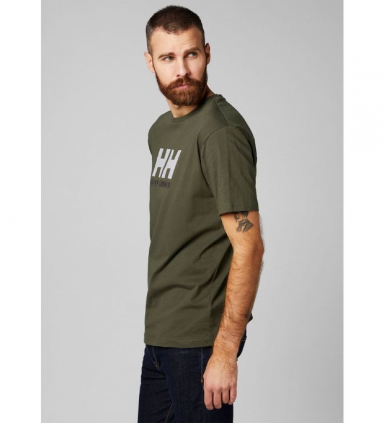 camiseta Hh Kaki Hansen Helly Logo 6gIbY7fyv