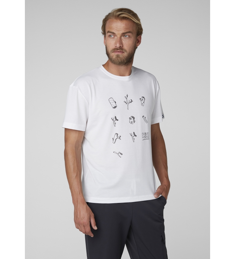 Helly camiseta Hansen Graphic Skog 30 BlancoUpf uZiPOkX