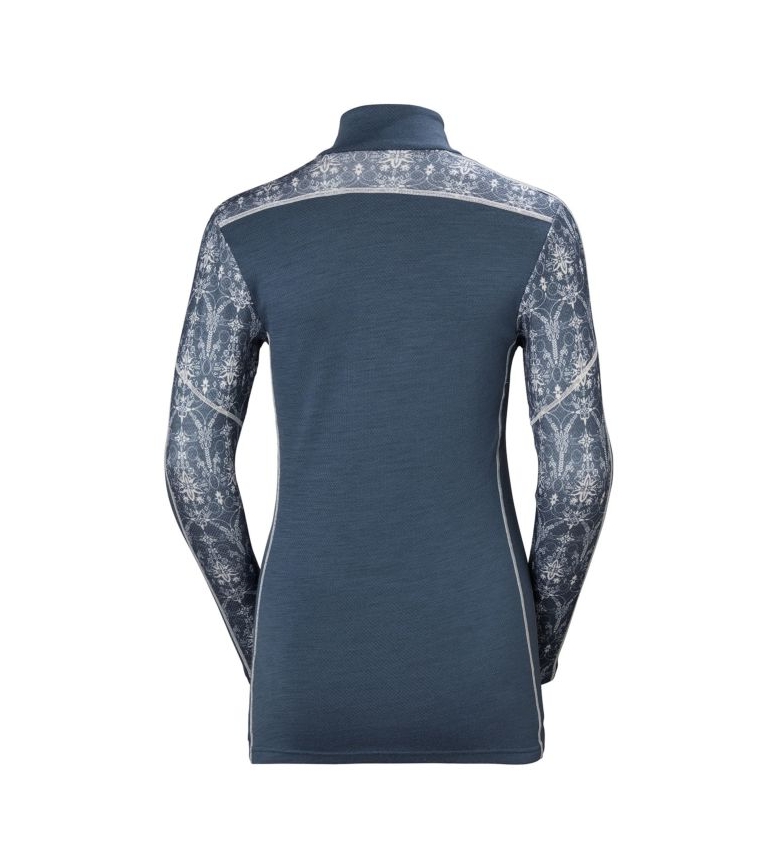 W camiseta Trmica Merino 1 2 Helly Z Azul Hansen Hh Lifa Graphic 54ARjL
