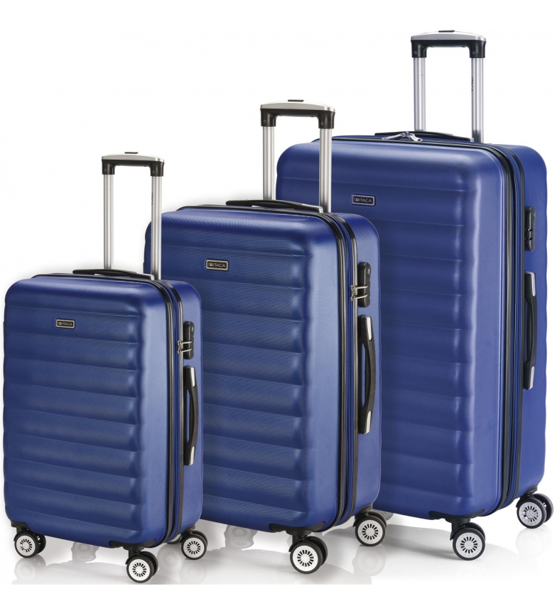 ITACA - Valigia Grande Da Viaggio Rigide. Trolley Grande Con 4 Ruote Doppie Girevoli. Materiale - 12