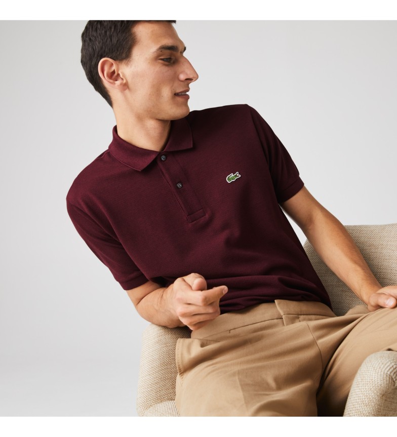 maroon lacoste polo