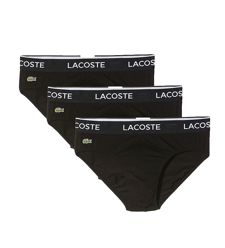 Lacoste Pack of 3 8H3472 black slips