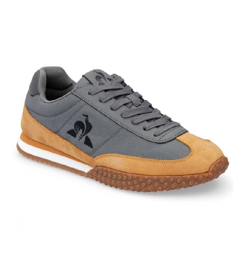 Le Coq Sportif Veloce Outdoor Sneakers in pelle grigio, senape