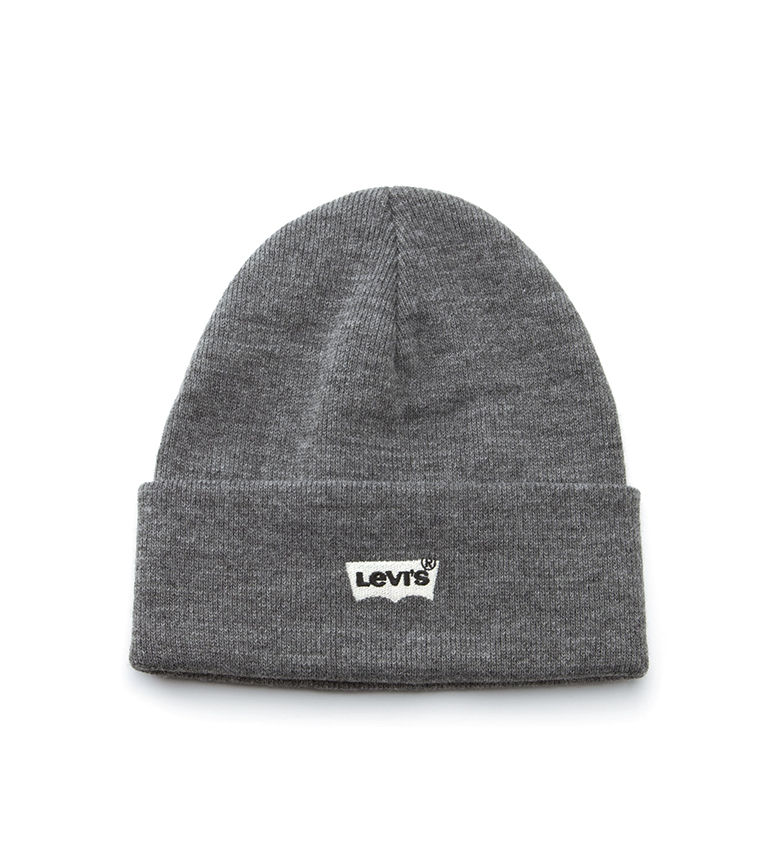 Levi's Batwing Embroidered Slouchy Beanie grey