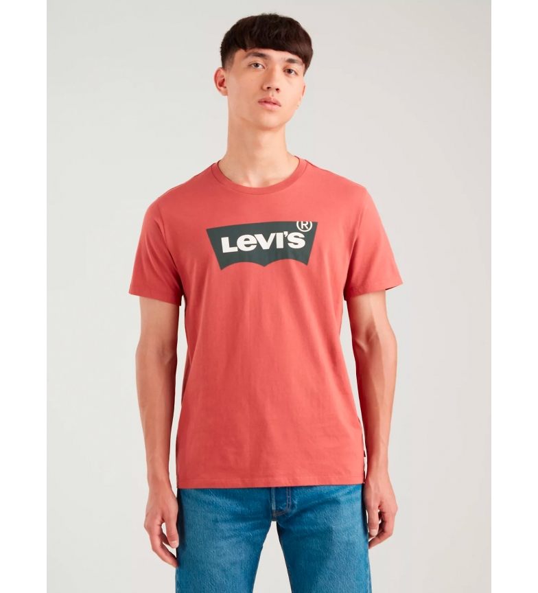 Levi's T-shirt corallo con grafica Housemark