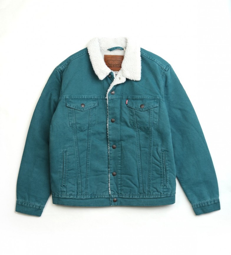 expedición pecador malo Levi's Jacket Type Sherpa Trucker Atlantic Deep greenish blue - ESD Store  fashion, footwear and accessories - best brands shoes and designer shoes