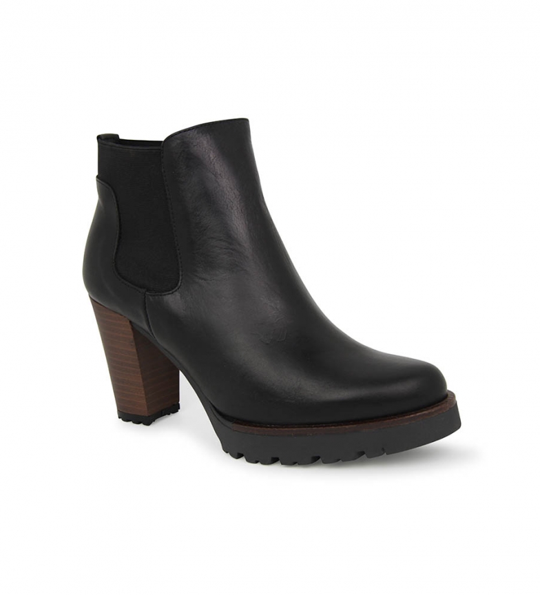 Liberitae Piel En Botines Maya Negro wPTOukXZi