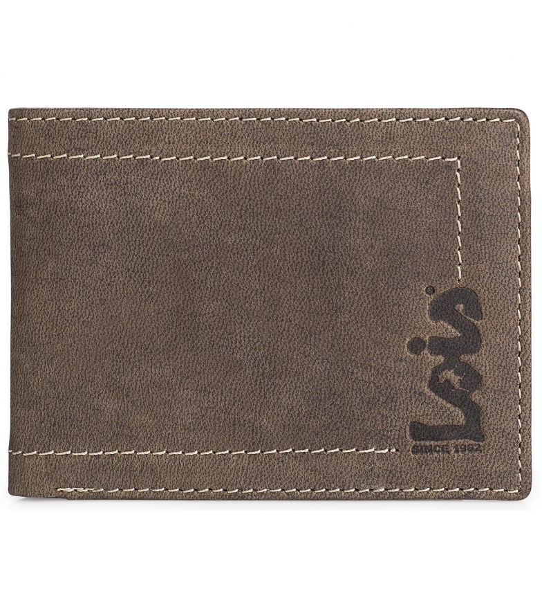 Lois Cartera monedero de piel 201501 marrón -11,5x9 cm-
