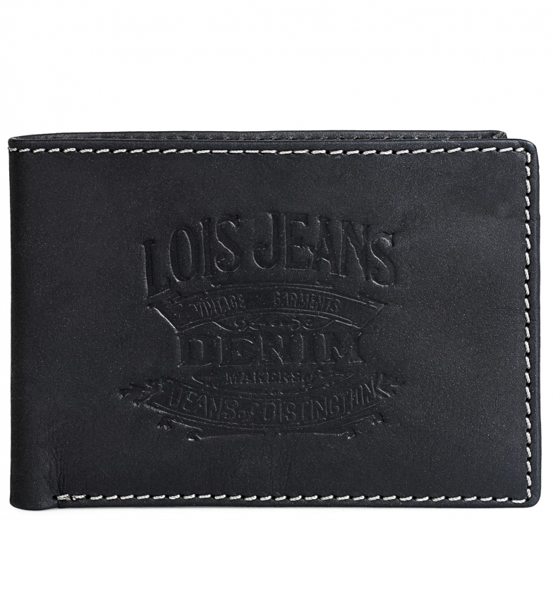 Lois Leather wallet purse 201708 black -11,5x8,5 cm